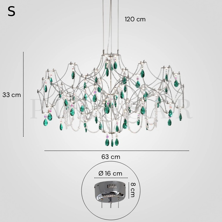 Подвесная люстра TERESA GREEN CRYSTAL