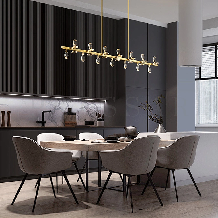 Реечная люстра GLORIOLE SPIN LINE