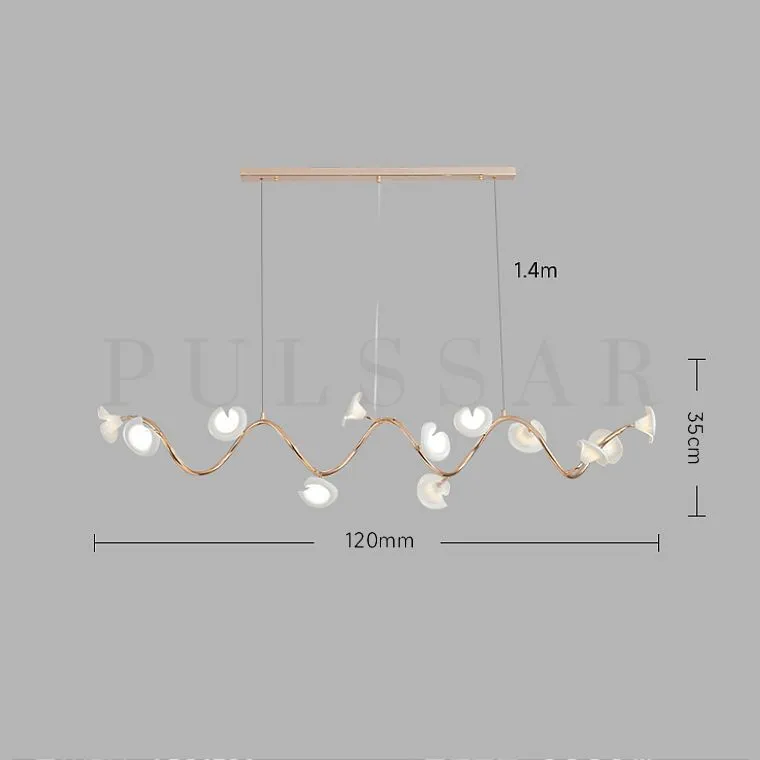 Реечная люстра JULY TURN LONG