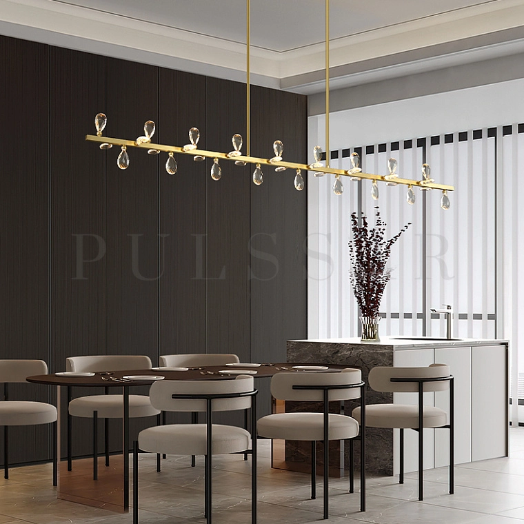 Реечная люстра GLORIOLE SPIN LINE