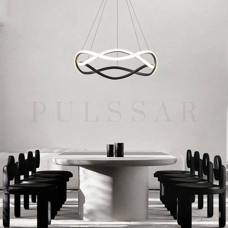 Кольцевая люстра PORTAL BLACK