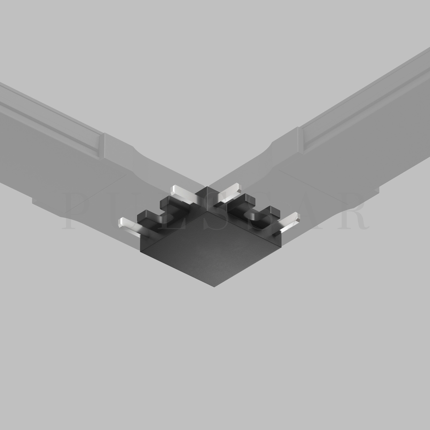 Угловой коннектор 90° потолок-потолок AIR BASE TR5211-BK