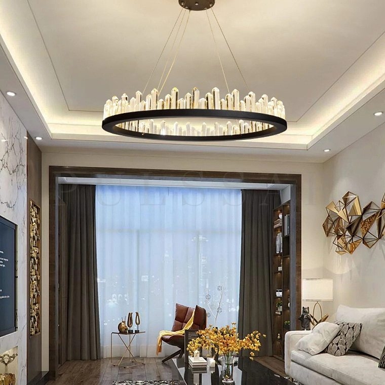 Кольцевая люстра QUARTZ BLACK