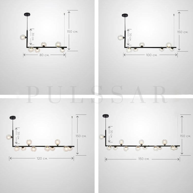 Реечная люстра LINDA LONG