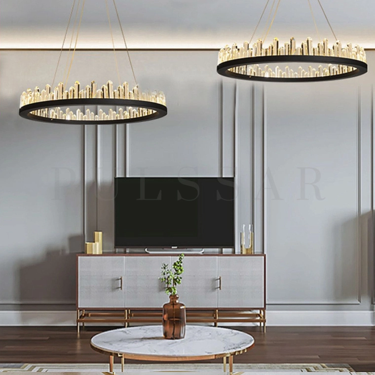 Кольцевая люстра QUARTZ BLACK
