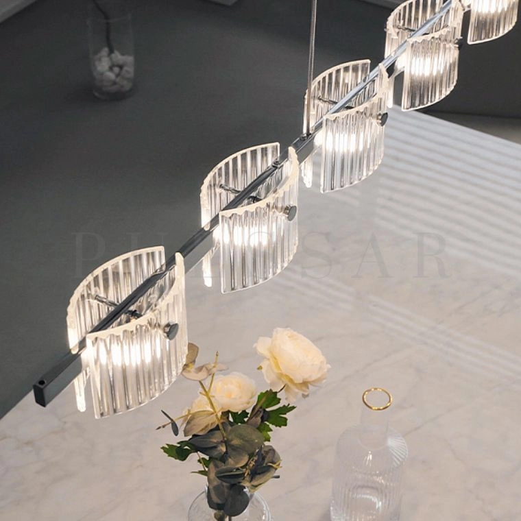 Реечная люстра NICOLETTA CHROME L