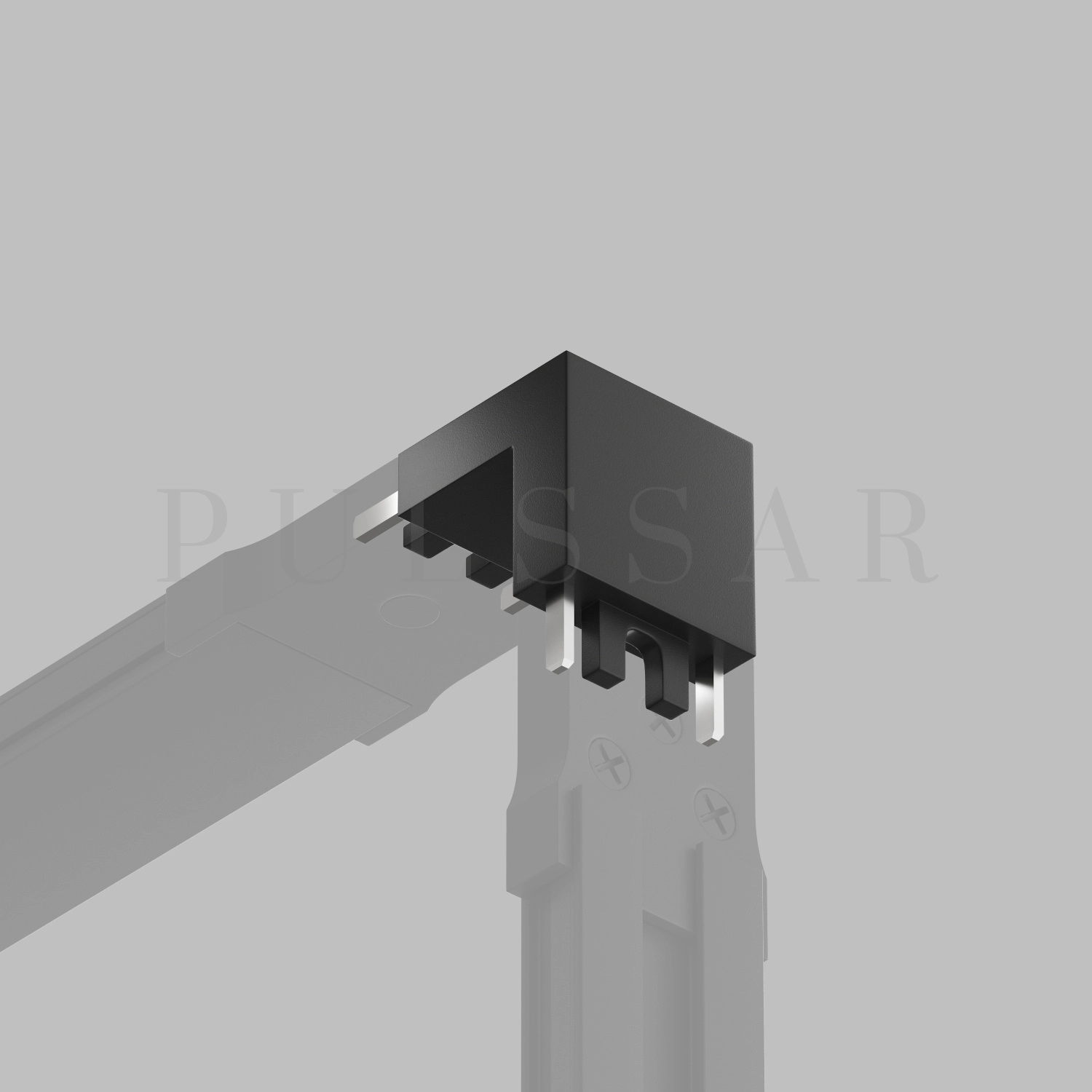 Угловой коннектор 90° стена-потолок AIR BASE TR5212-BK