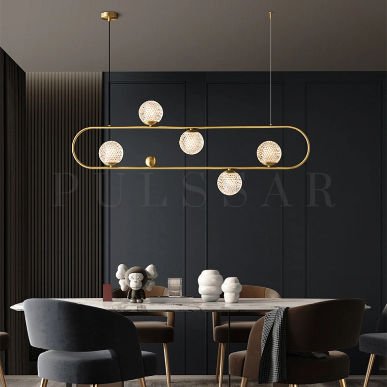 Реечная люстра HOOP LONG LUX