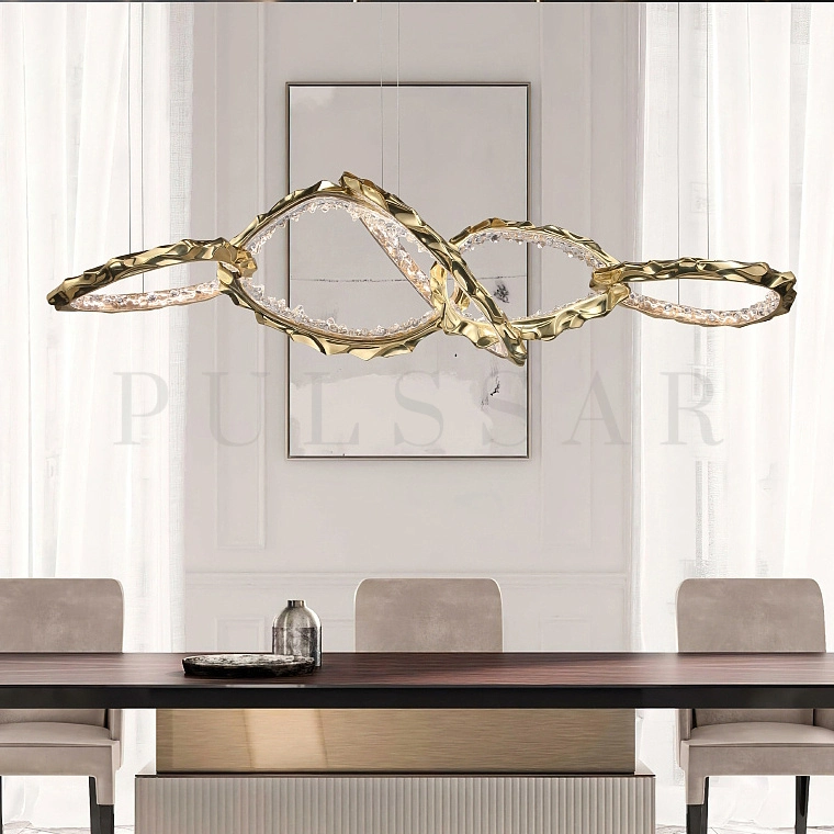 Реечная люстра IVALD