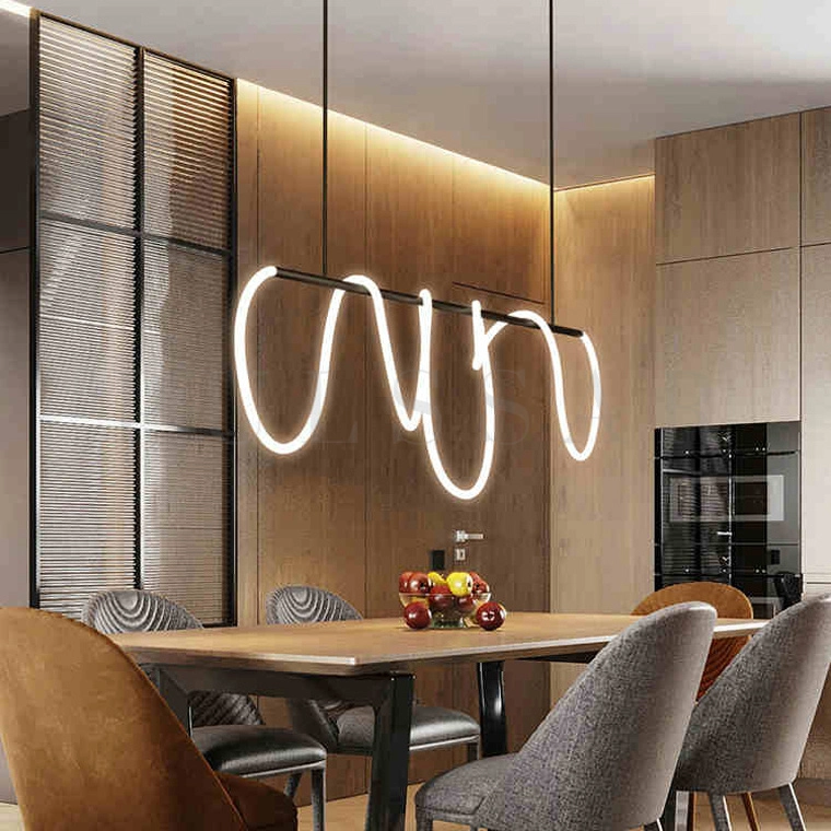 Реечная люстра GLORIFY BLACK LONG