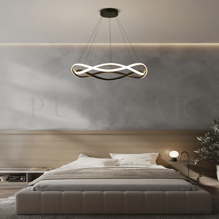 Кольцевая люстра PORTAL BLACK