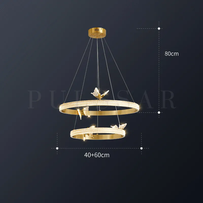 Кольцевая люстра PAPILLON RING MORE