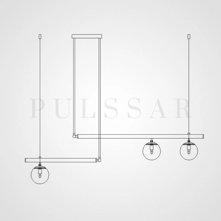 Реечная люстра BARRA