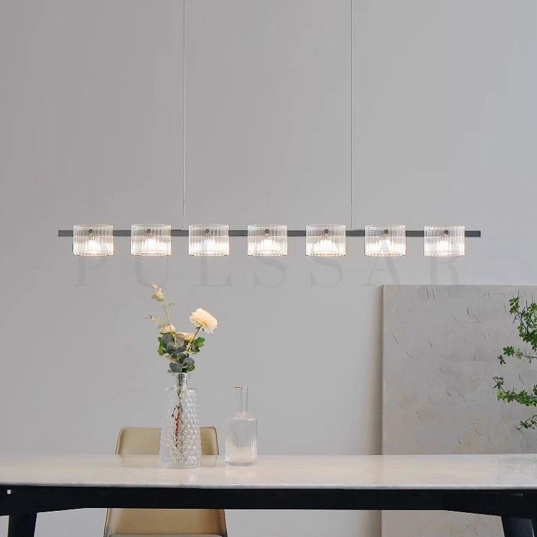 Реечная люстра NICOLETTA CHROME L