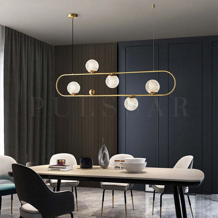 Реечная люстра HOOP LONG LUX