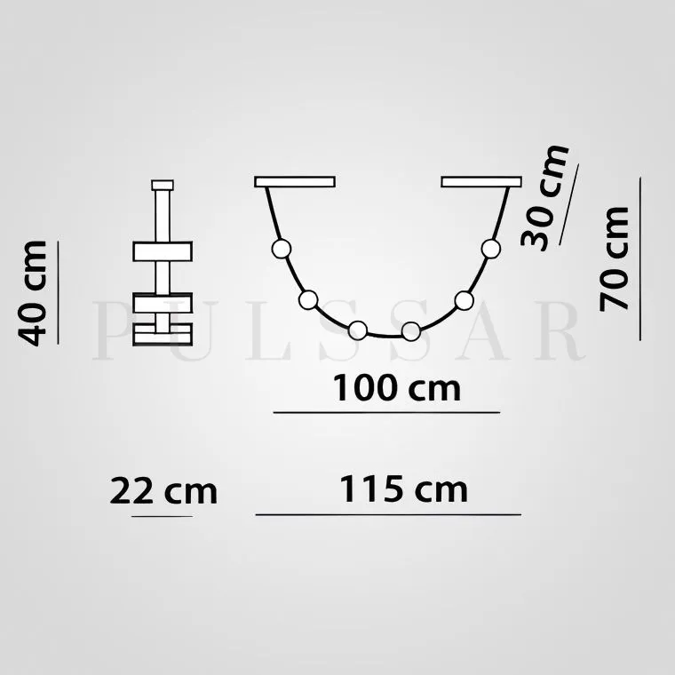 Подвесной светильник ONDA BLACK
