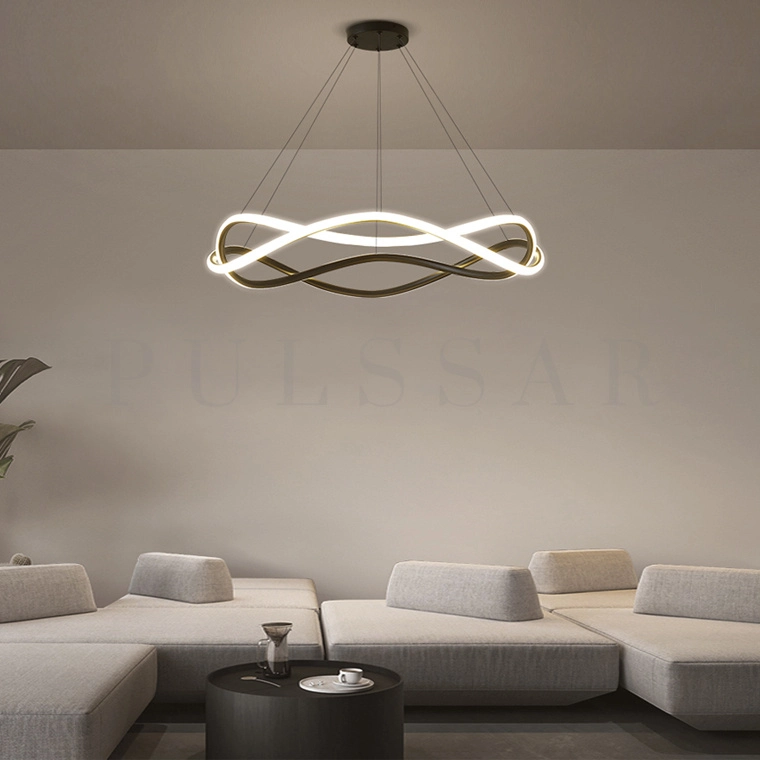 Кольцевая люстра PORTAL BLACK