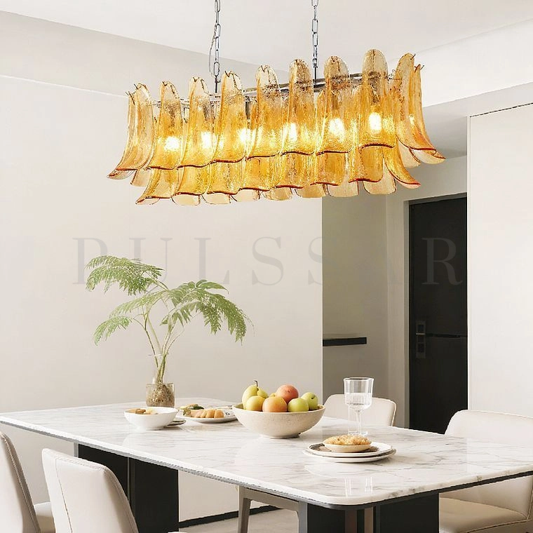 Реечная люстра LOBBY AMBER LONG