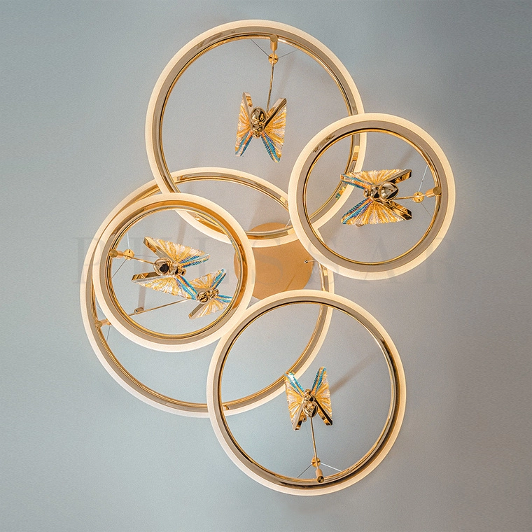 Кольцевая люстра AMELIS RING | Светодиодные бабочки | Сказочный дизайн