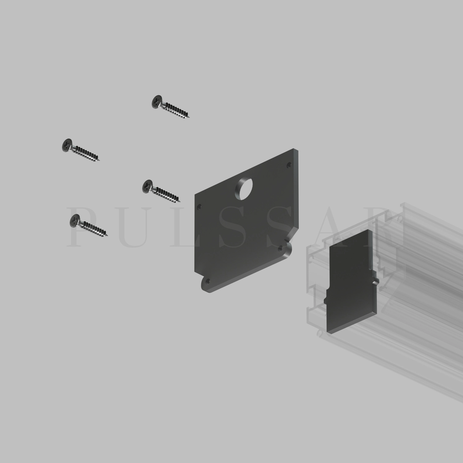 Комплект торцевых заглушек Denkirs TR2025-BK