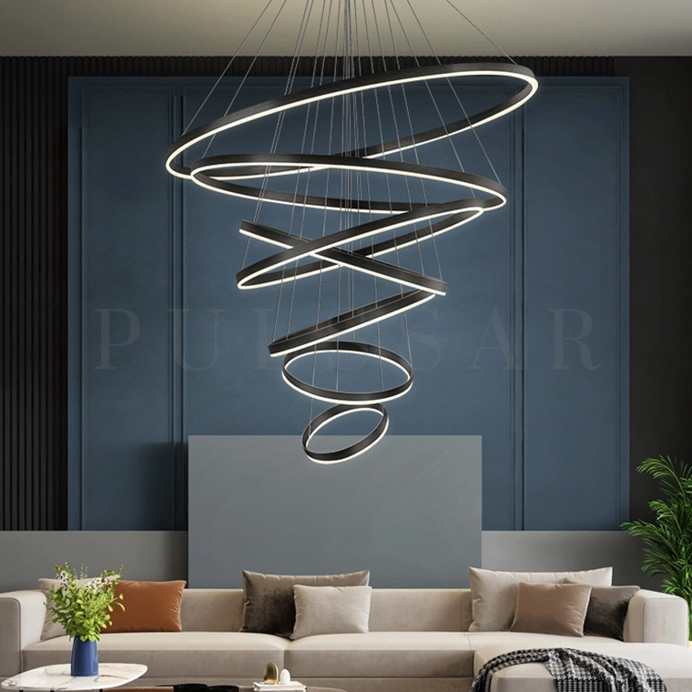 Кольцевая люстра CRUISE BLACK LITE