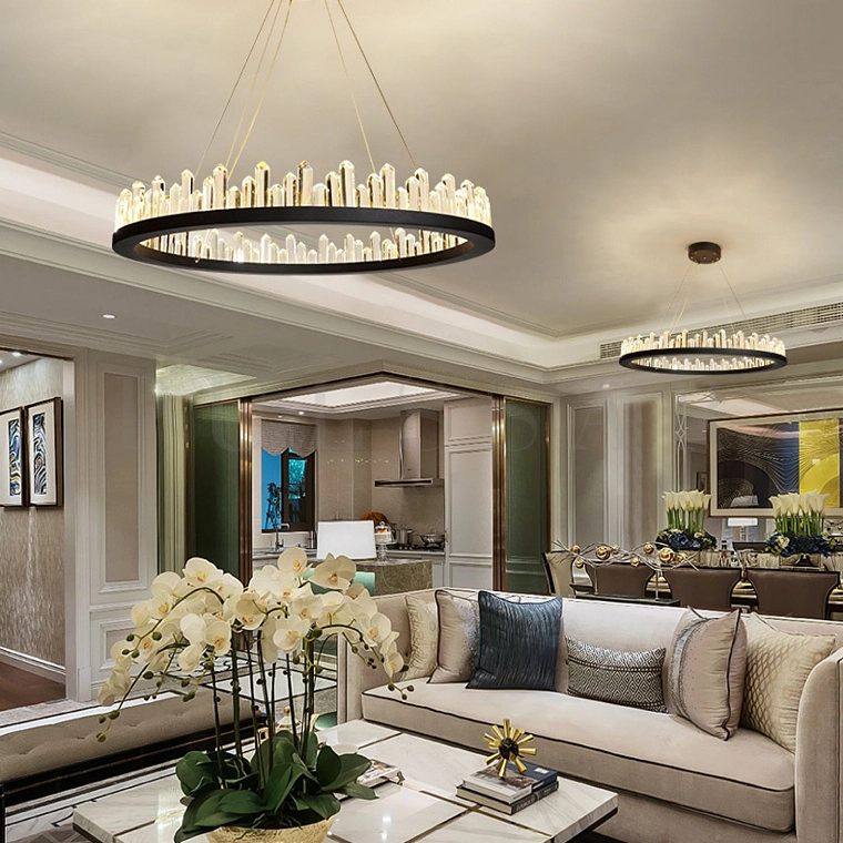 Кольцевая люстра QUARTZ BLACK