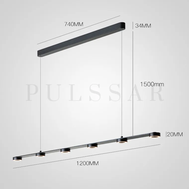 Реечная люстра HOLLAND L