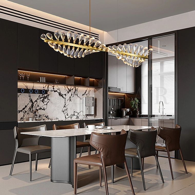 Реечная люстра GLORIOLE TWIRL LINE